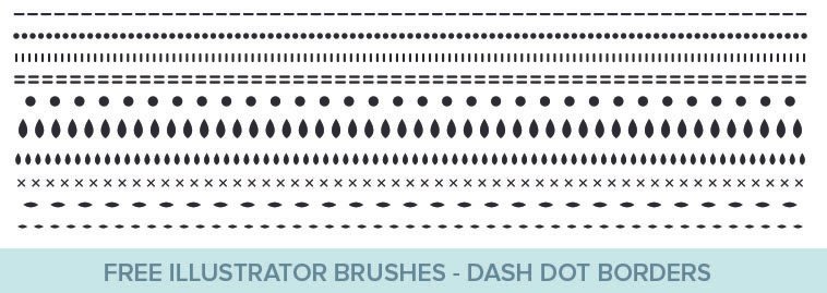 Free Dot Dash Illustrator Pattern Brushes Mels Brushes