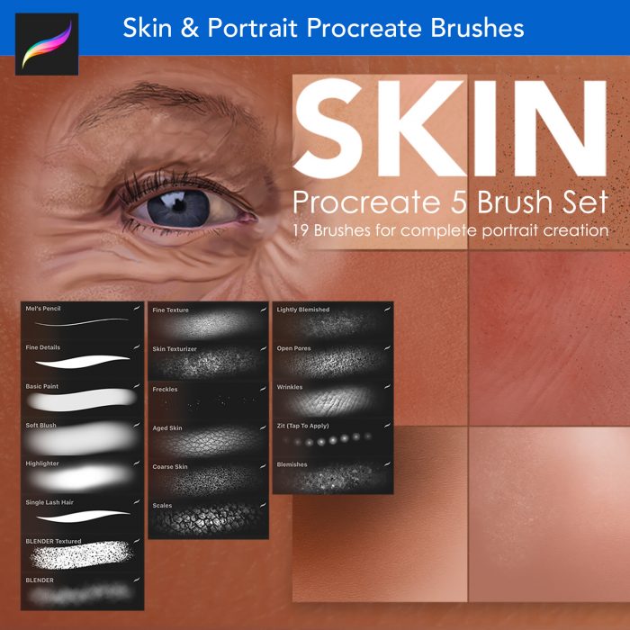 Skin portrait painting procreate-brushes