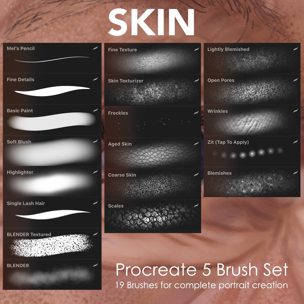 Skin Portrait Painting Brushes for Procreate – Mels Brushes