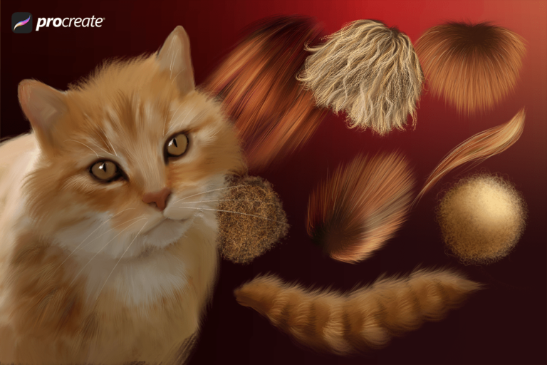 Animal Fur and Hair Procreate Brushes Mels Brushes