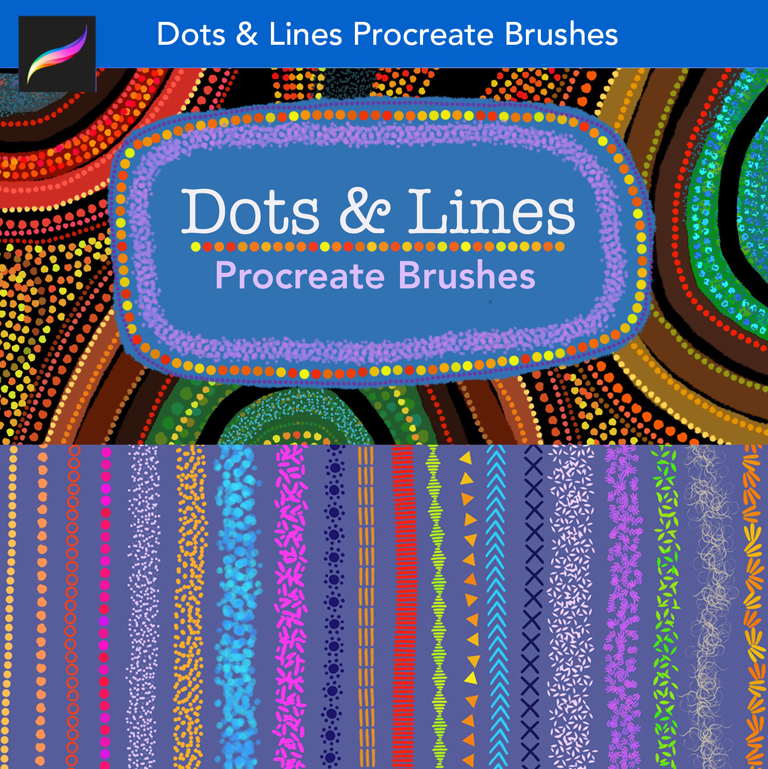 Dots and Lines Procreate Brushes – Mels Brushes