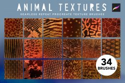 Animal Teture 3D Procreate Brushes
