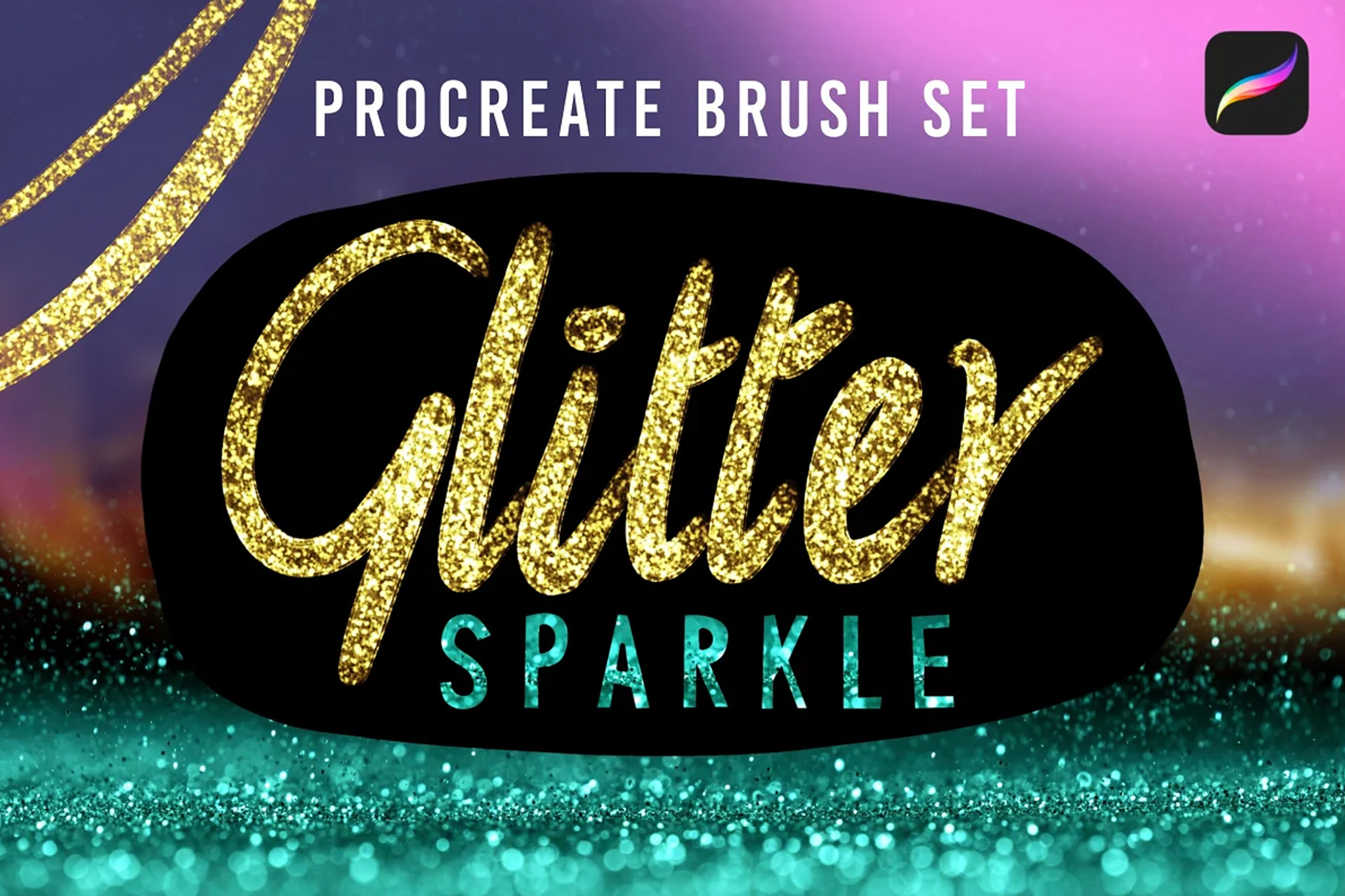 Glitter Sparkle procreate brushes-1