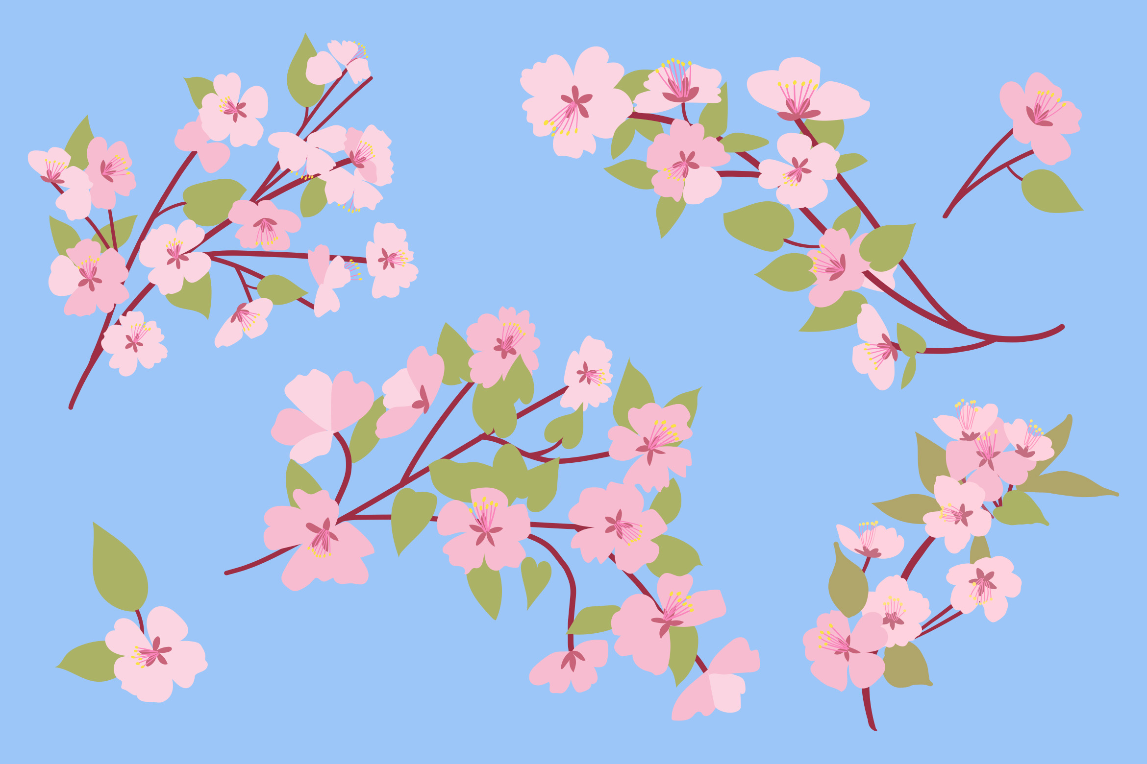 Spring blossom vector free
