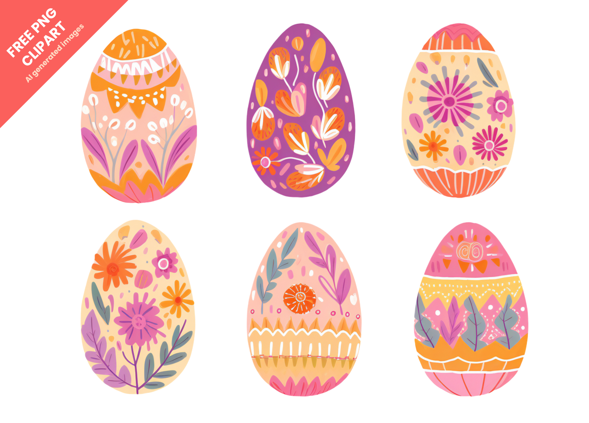 free PNG clipart easter eggs